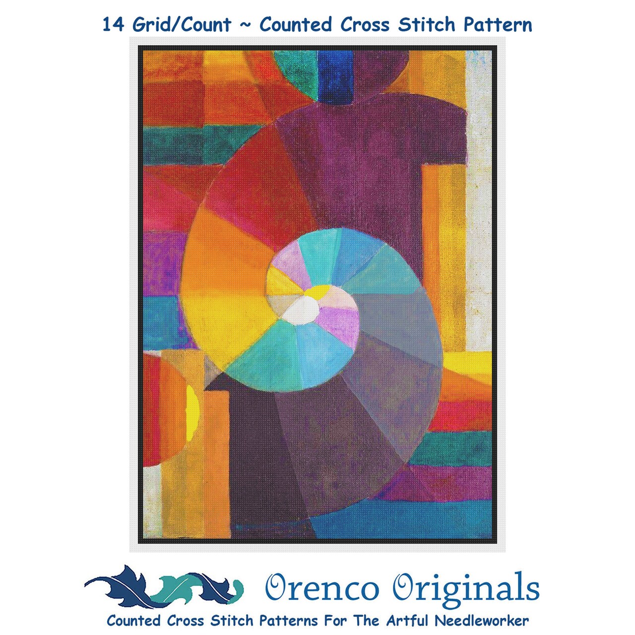 The Beginning by Expressionist Artist Paul Klee Counted Cross Stitch Pattern